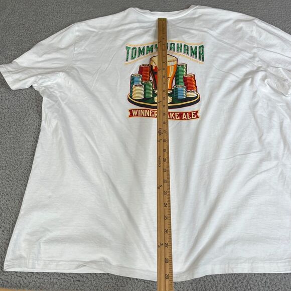 Tommy Bahama Mens T-Shirt Mens 3XL White Winner Take Ale Beer Poker Graphic - Picture 6 of 9